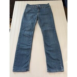 Simply Vera Wang Women's Straight Leg Mid Rise Jeans 8 Medium Wash Distressed